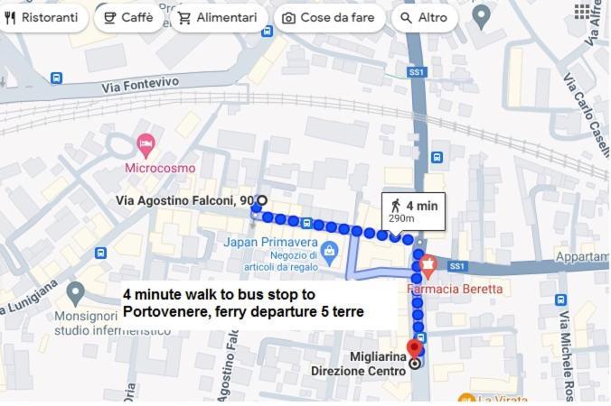 5 Terre Express Migliarina Leilighet La Spezia Eksteriør bilde